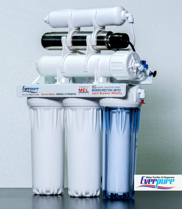 6 Stage Online Purifier (Model-UF306 + UV) (PP + SAC + GAC + UF + UV + PAC)