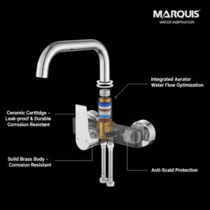 MARQUIS Wall Mounted Sink Mixer, F30010