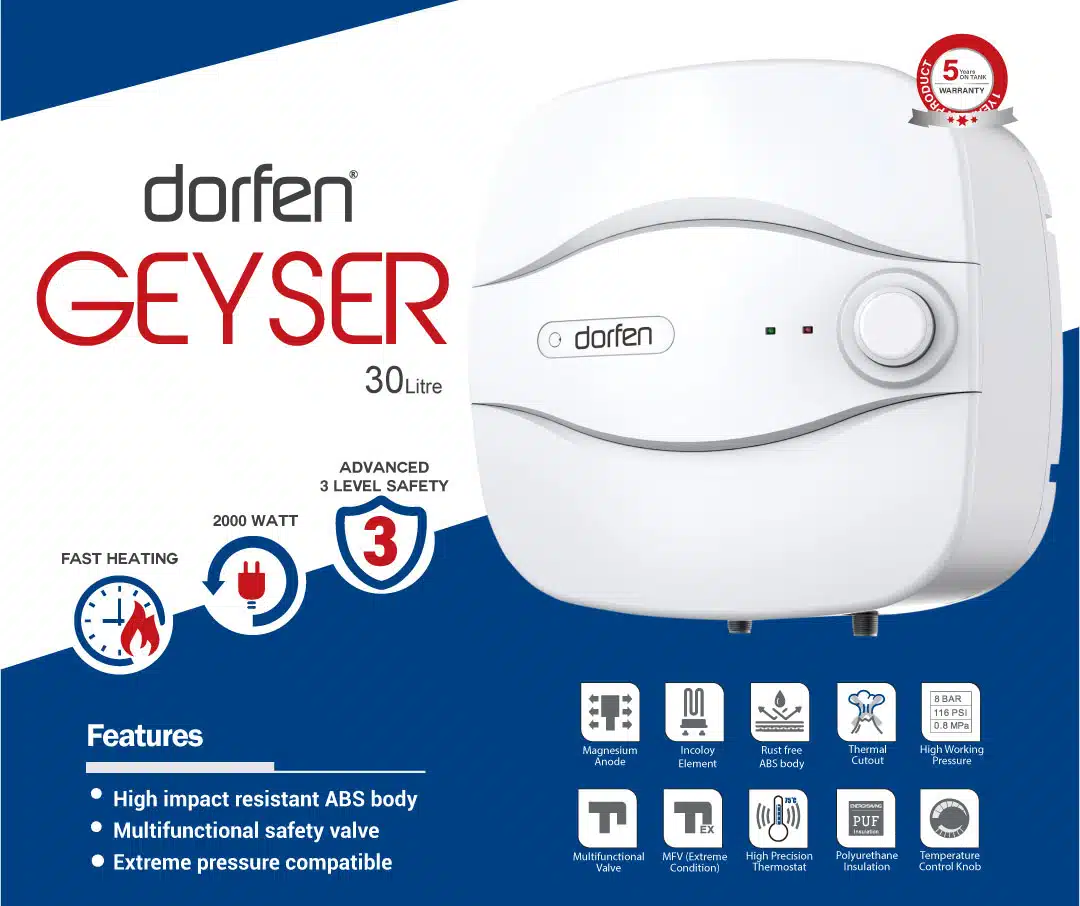 Dorfen Geyser 30 Litre, DF-WH30LA