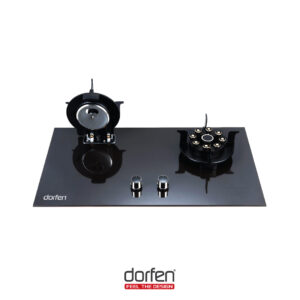 DORFEN Built-in-HOB Glass Top 2 Gas Burner/Gas Stove, DF-GB2C