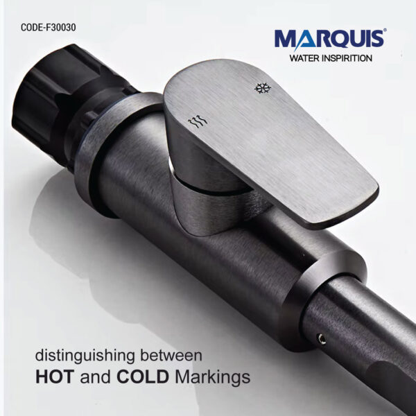 MARQUIS Matte Black Sink Mixer, F30030 - Image 3