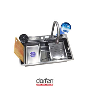 DORFEN Temperature Smart Sensor Single Bowl Handmade Sink, DF-KS001