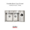 DORFEN Double Bowl Cup Rinser Smart Handmade Sink, DF-KS004