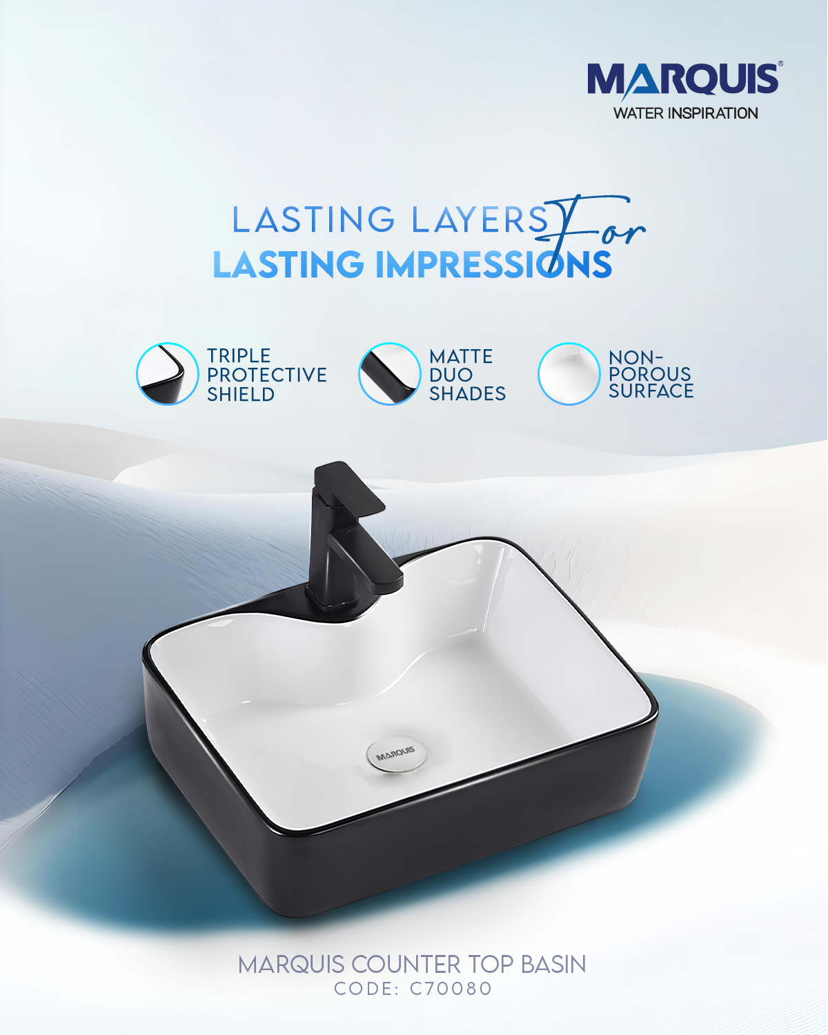 MARQUIS Counter Top Basin (C70080)