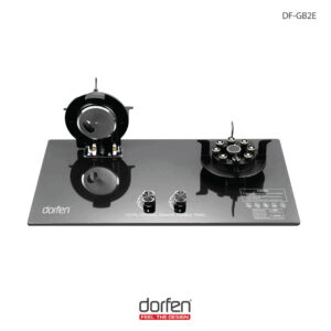 DORFEN Built-in Gas HOB with Folding 2 Burner Marble Panel, DF-GB2E