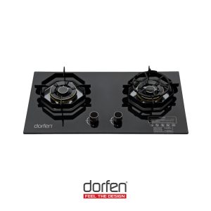 DORFEN Built-in-HOB Glass Top 2 Gas Burner, DF-GB2F