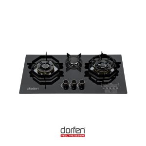 DORFEN Built-in-HOB Glass Top 3 Gas Burner, DF-GB3F