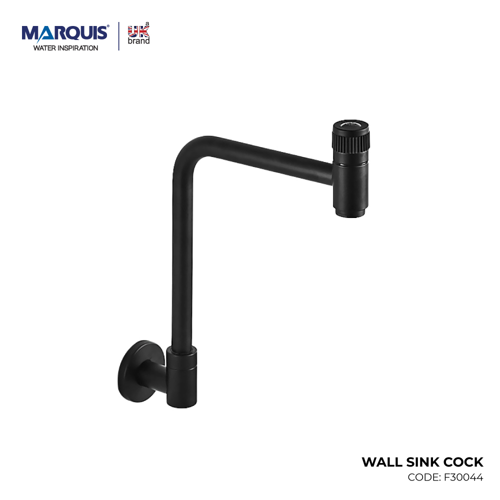 MARQUIS Black Wall Sink Cock, F30044